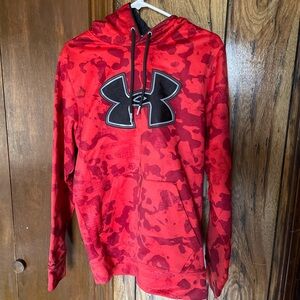 Under Armour Red Patterned Hoodie